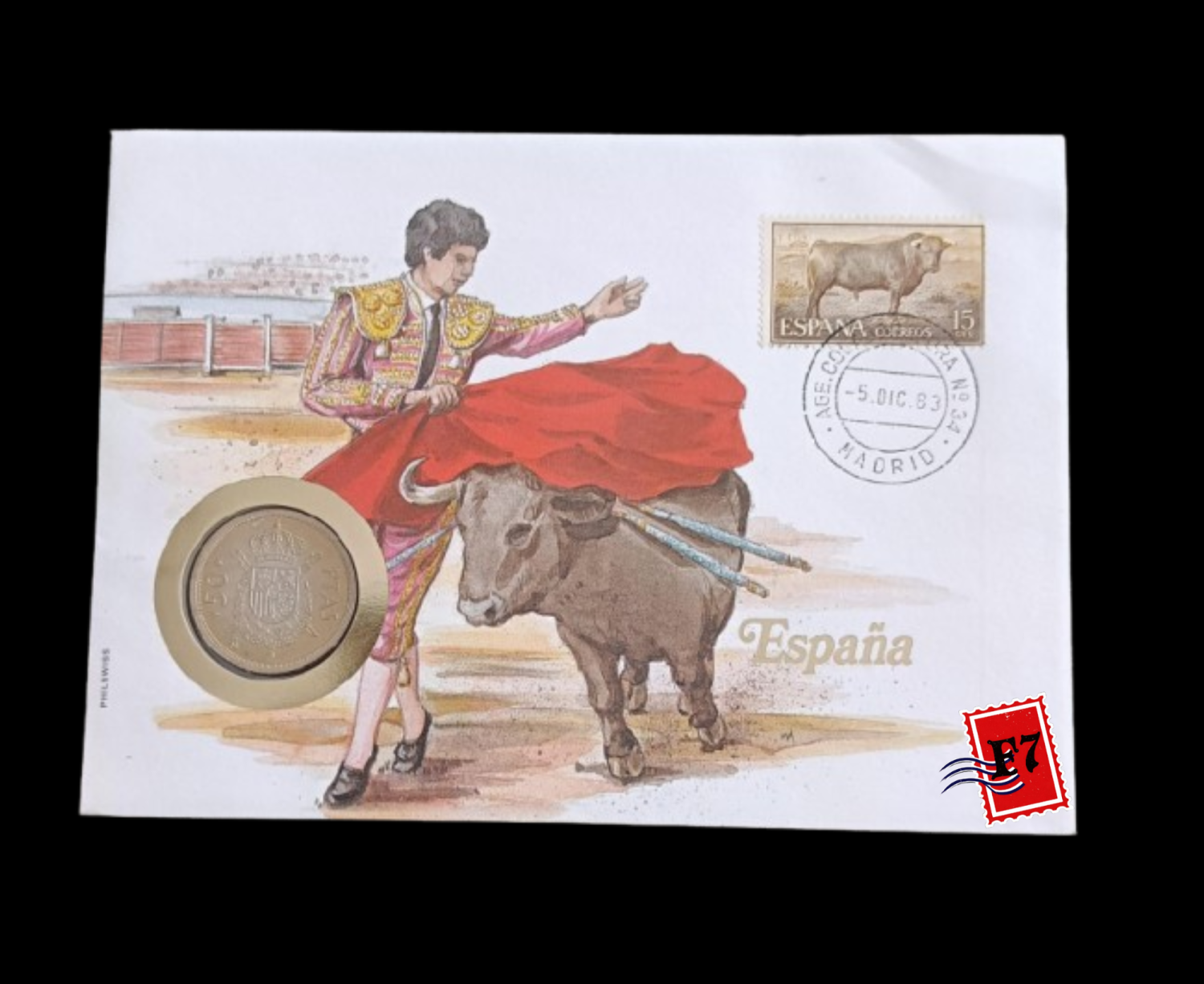 SPAIN FDC WITH COIN