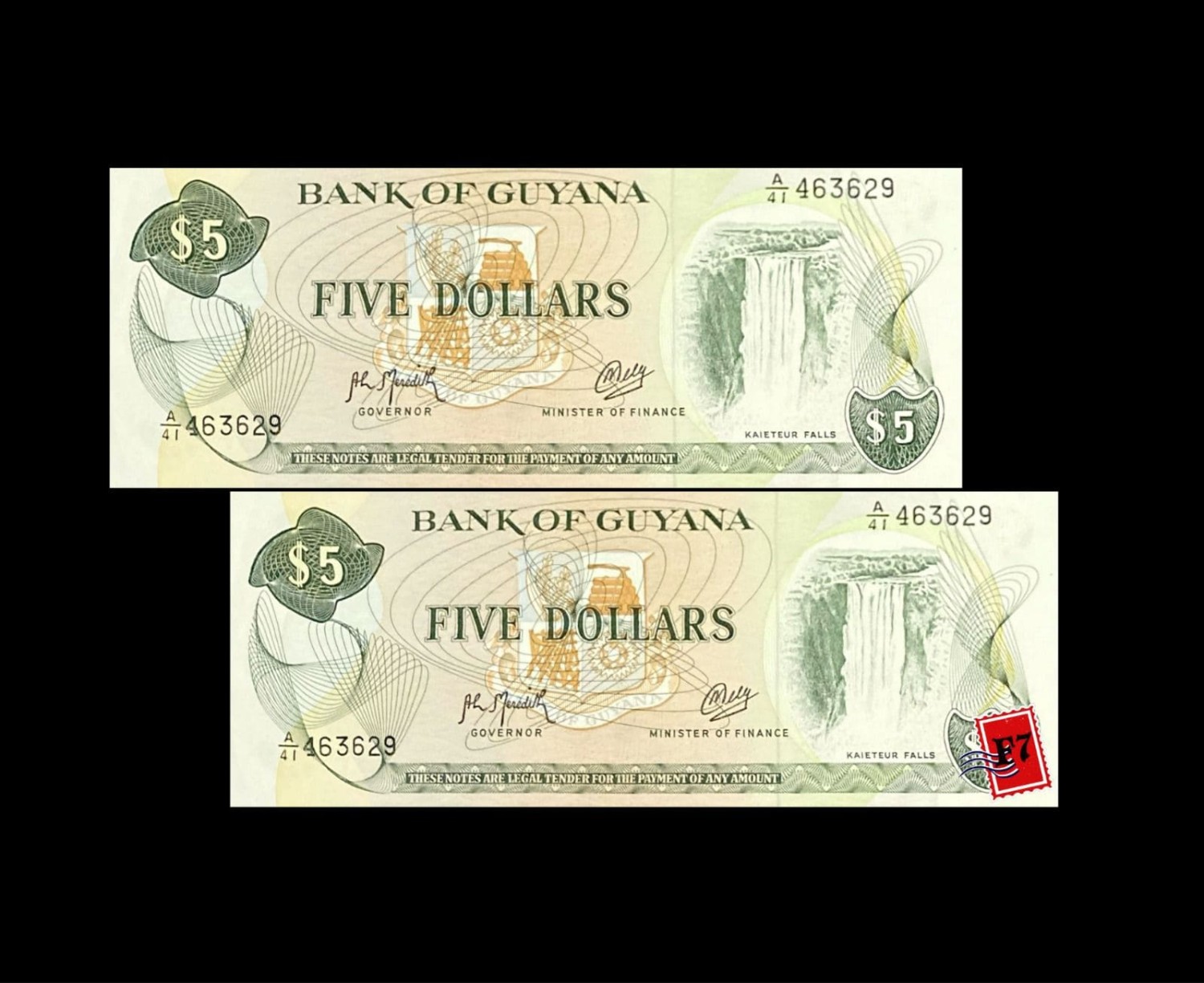 GUYANA 5 DOLLAR 1965-1992