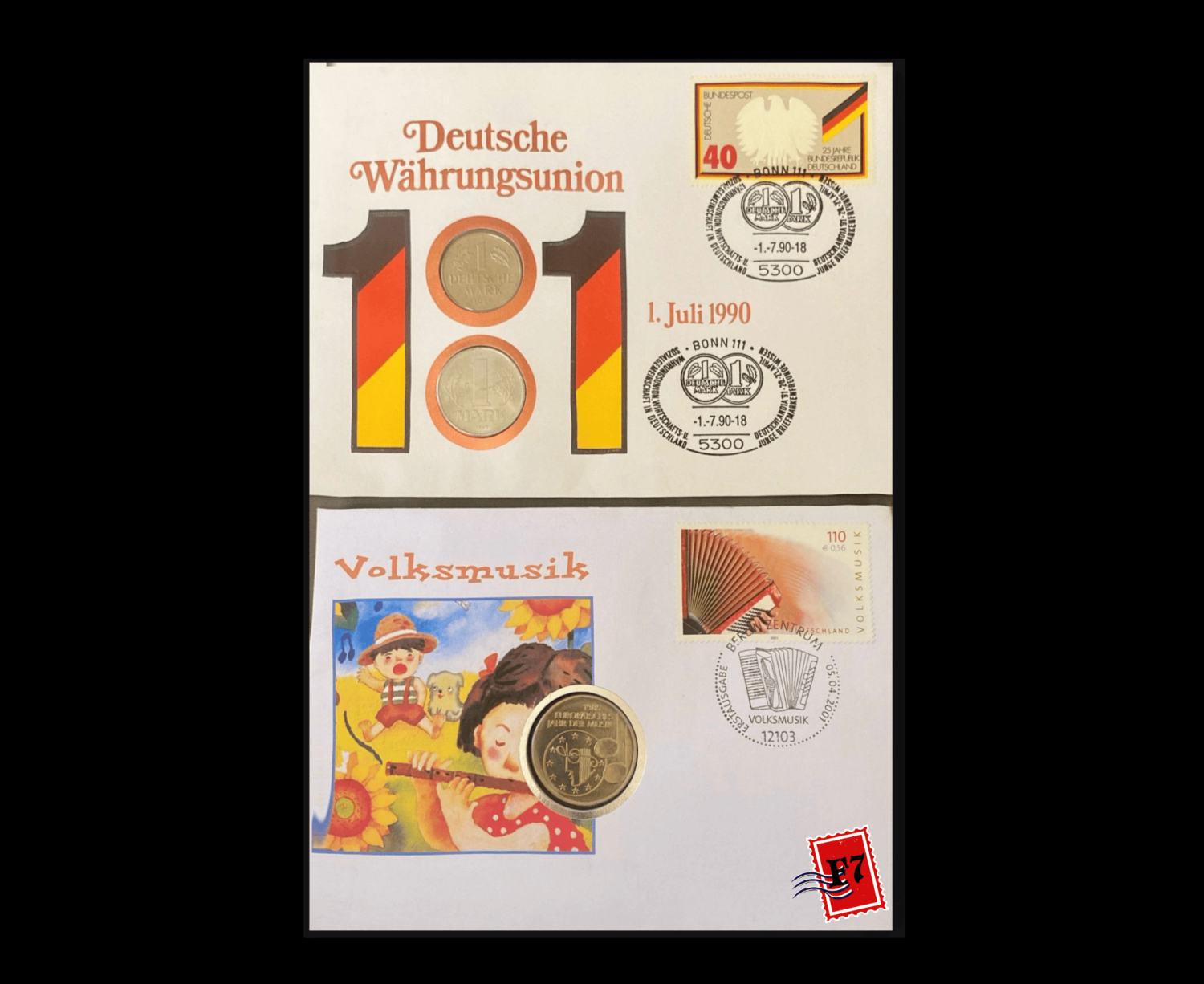 FDC WITH COIN GERMAN SET 44