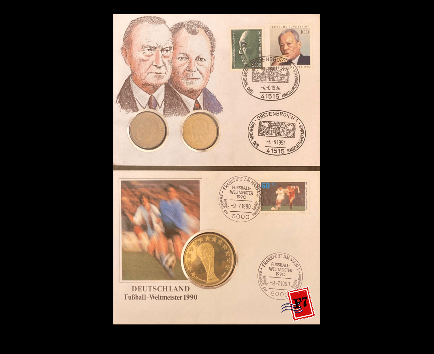 FDC WITH COIN GERMAN SET 14